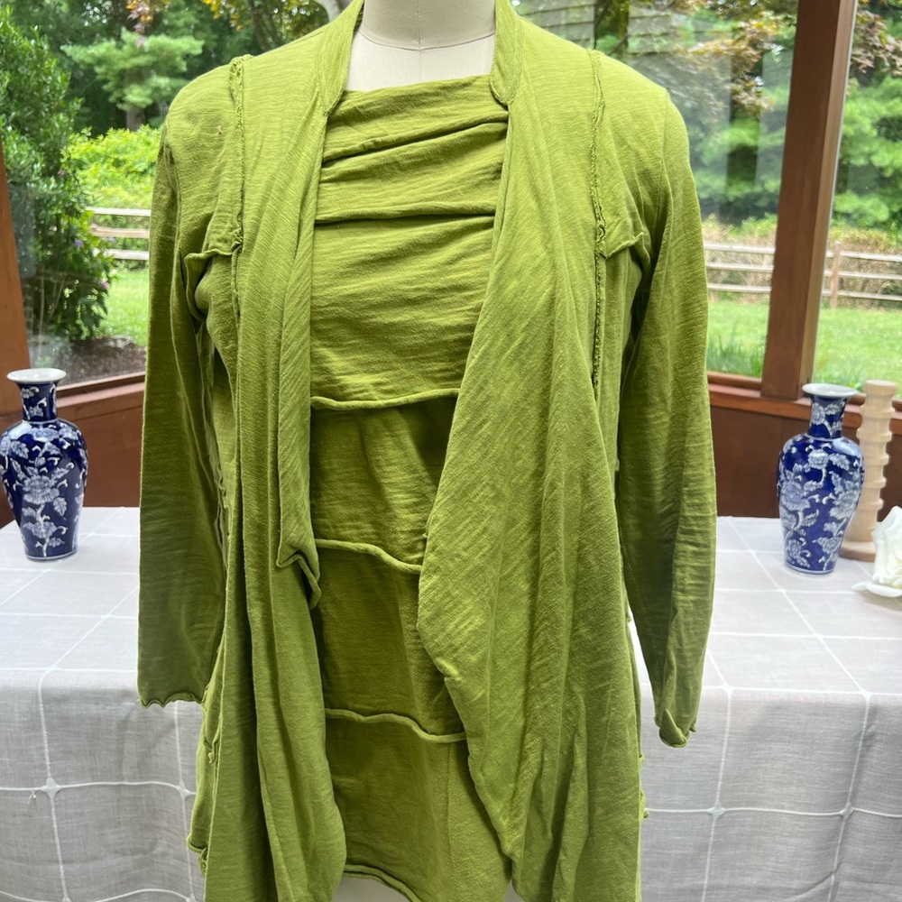 Awesome Corton Neon Buddha Two Piece Tank and Cardi set